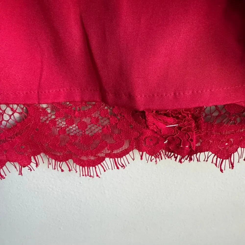 NEW J. Crew Pintuck Lace Pencil Skirt in Red Size 8